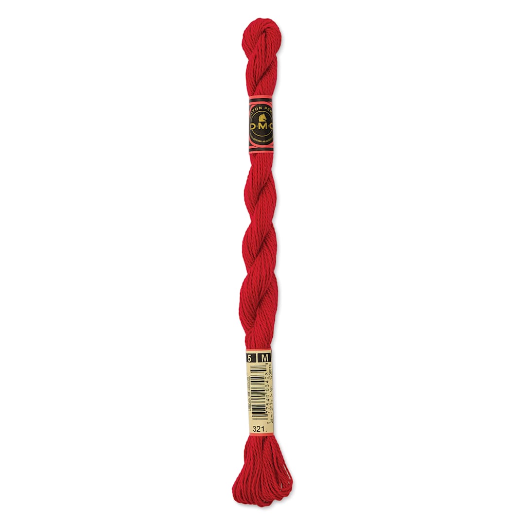 Open in modal - DMC Pearl Cotton Thread - 321 Red, Size 5