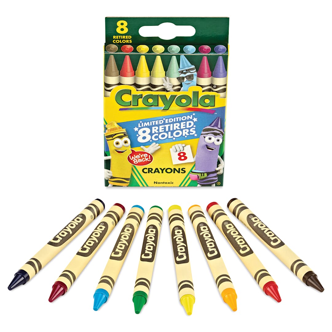 Open in modal - Crayola Crayons - Limited Edition, Set of 8, Retired Colors, contents