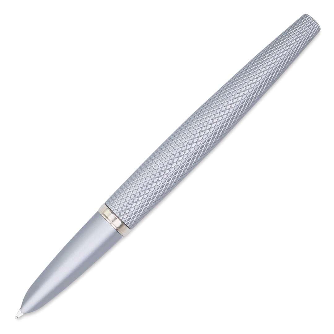 Open in modal - Diplomat Viper Fountain Pen - Silver Guilloche, view from above