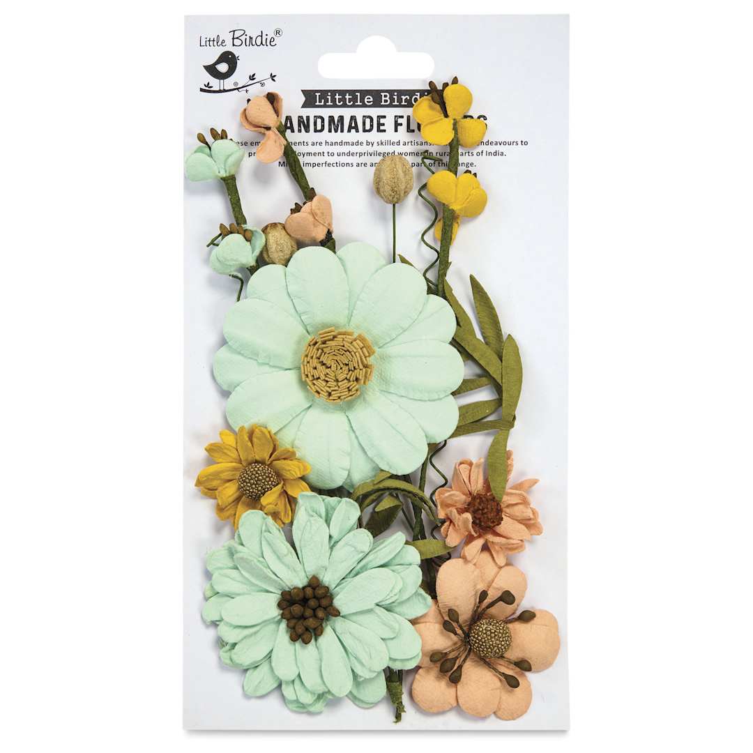 Open in modal - Little Birdie Heleen Paper Flowers - Sunshine & Lemonade, Pkg of 12