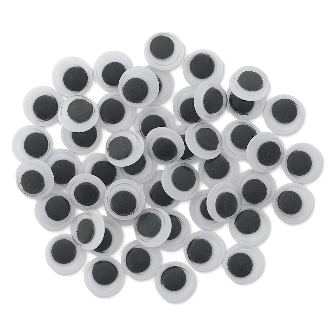Open in modal - Creative Arts by Charles Leonard Wiggle Eyes - Pkg of 50, Black, Round, 10 mm