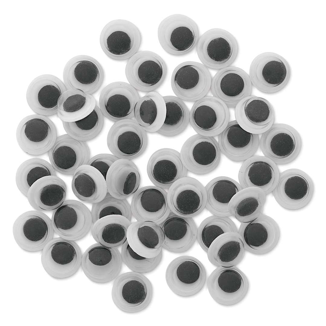 Open in modal - Creative Arts by Charles Leonard Wiggle Eyes - Pkg of 50, Black, Round, 7 mm