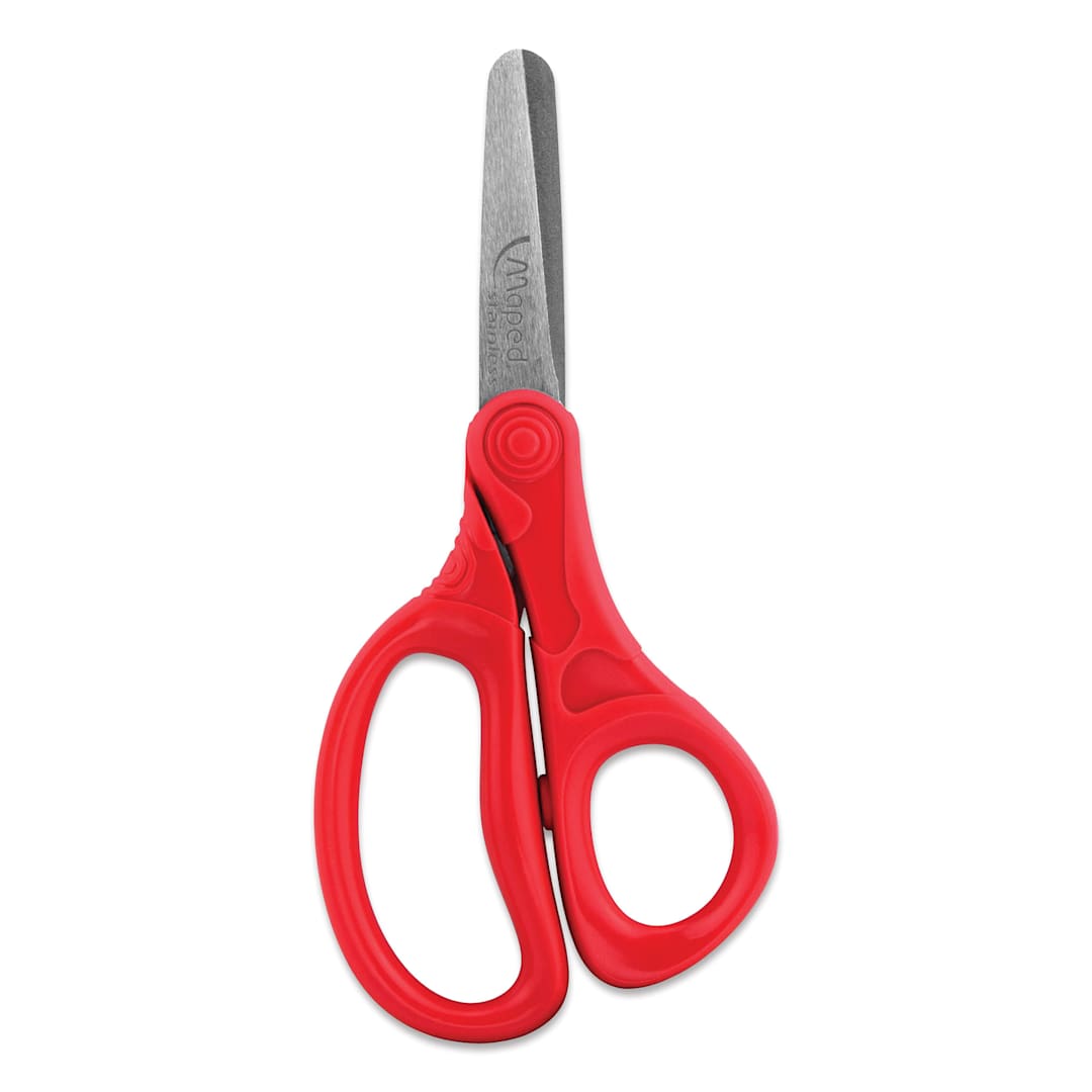 Open in modal - Maped Kids School Scissors Pack - Blunt Tip, Red scissor out of packaging