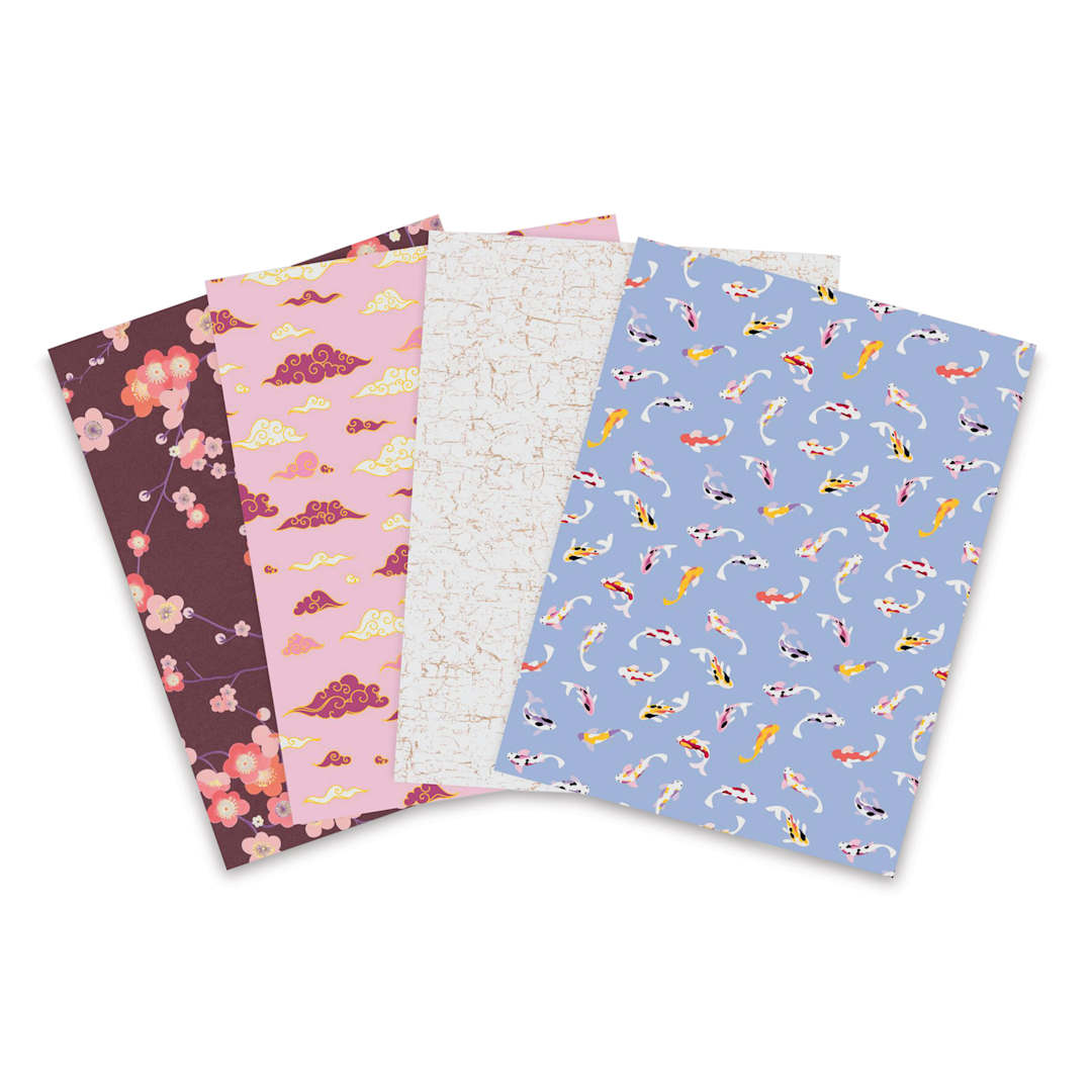 Open in modal - Decopatch Mix & Patch Paper Assortment - Set of 4, Trip to Japan, 30 cm x 40 cm