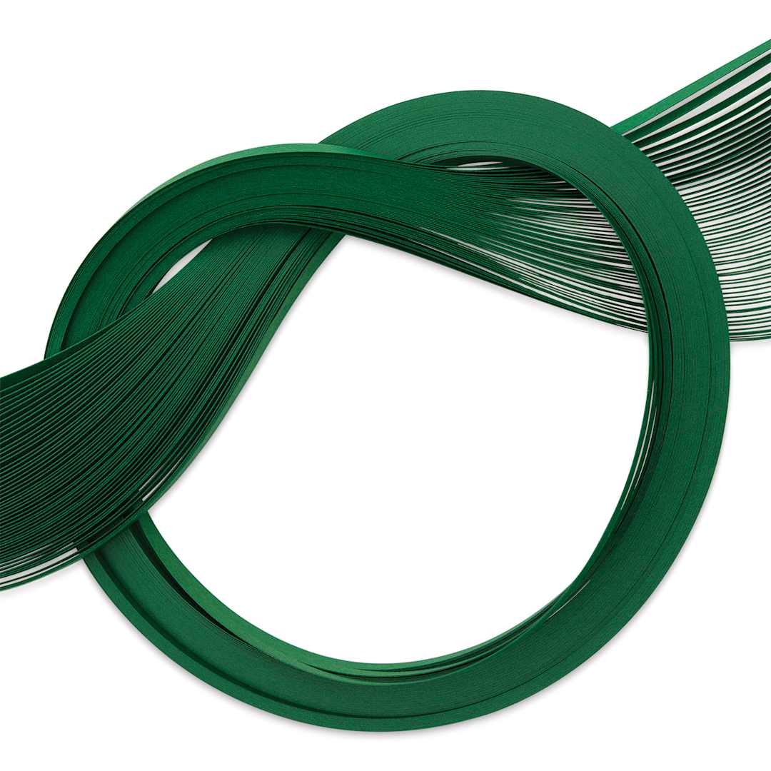 Open in modal - Quilled Creations Premium Quilling Paper - Pkg of 50, Forest Green, 1/8"