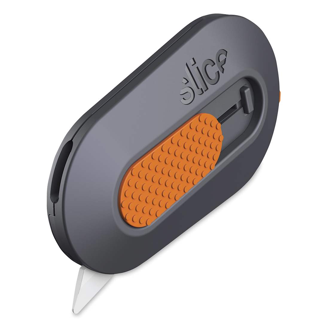 Open in modal - Slice Manual Mini Cutter - Black - angled view with blade extended
