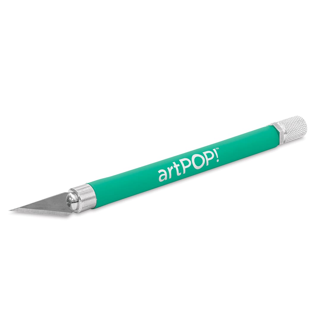 Open in modal - artPOP! Detail Knife - Green, out of packaging