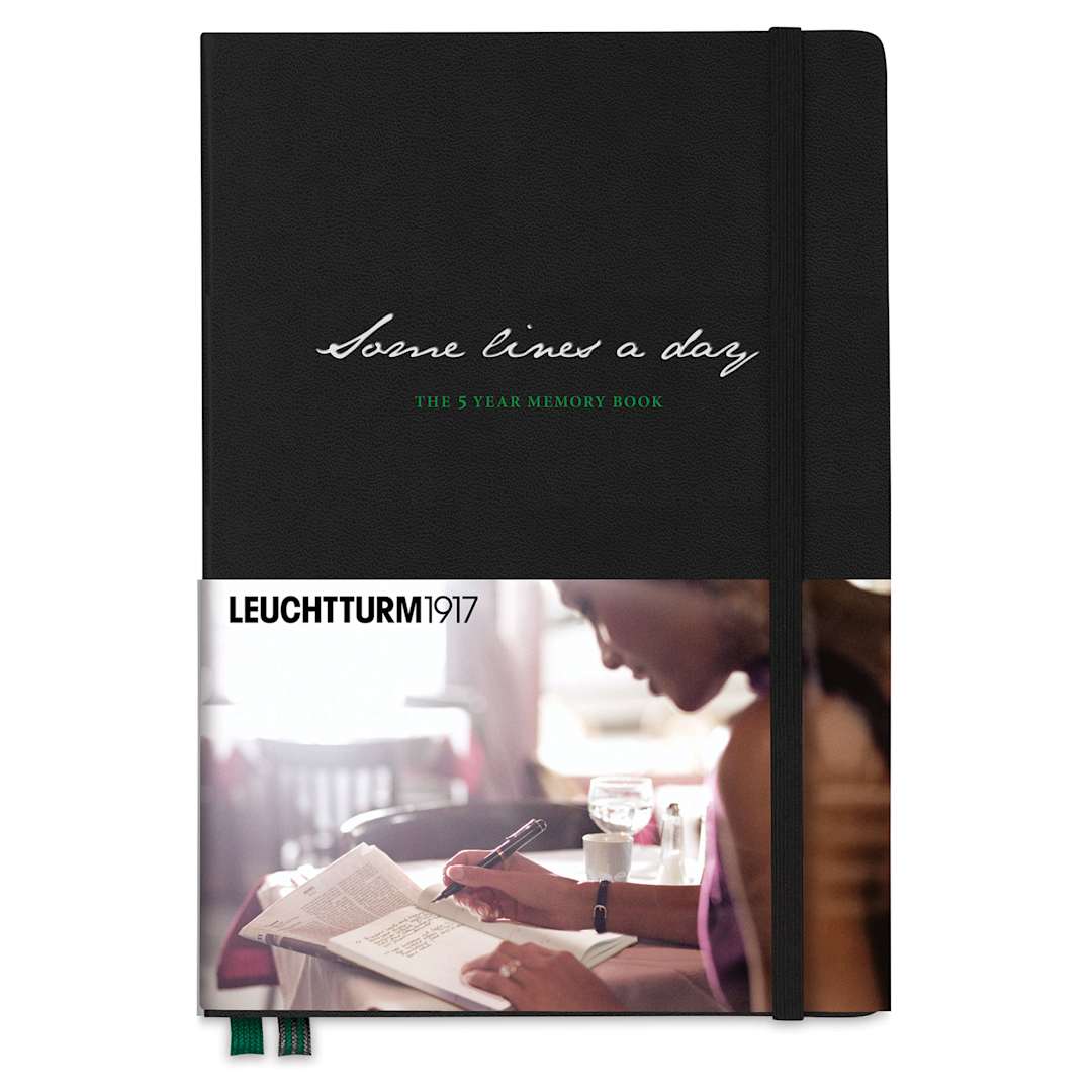 Open in modal - Leuchtturm1917 Some Lines a Day Notebook - Black, 5-3/4" x 8-1/4"