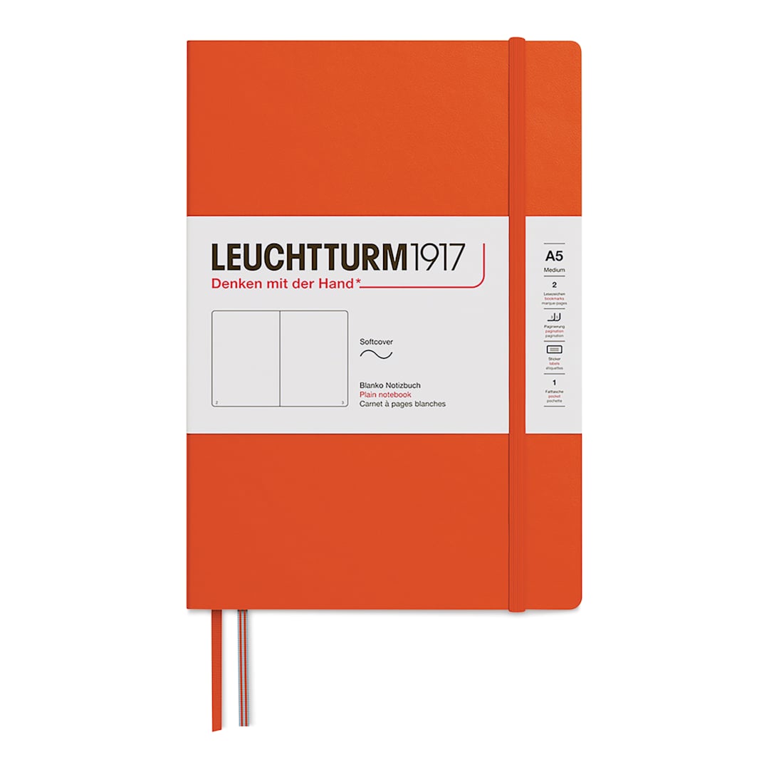 Open in modal - Leuchtturm1917 Blank Softcover Notebook - Pumpkin, 5-3/4" x 8-1/4"