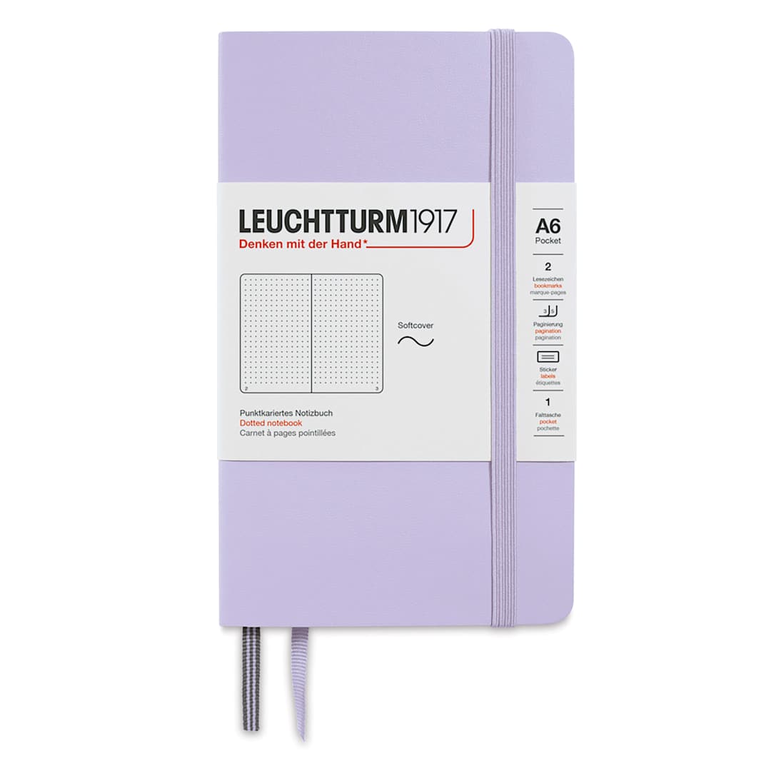Open in modal - Leuchtturm1917 Dotted Softcover Notebook - Lilac, 3-1/2" x 6"