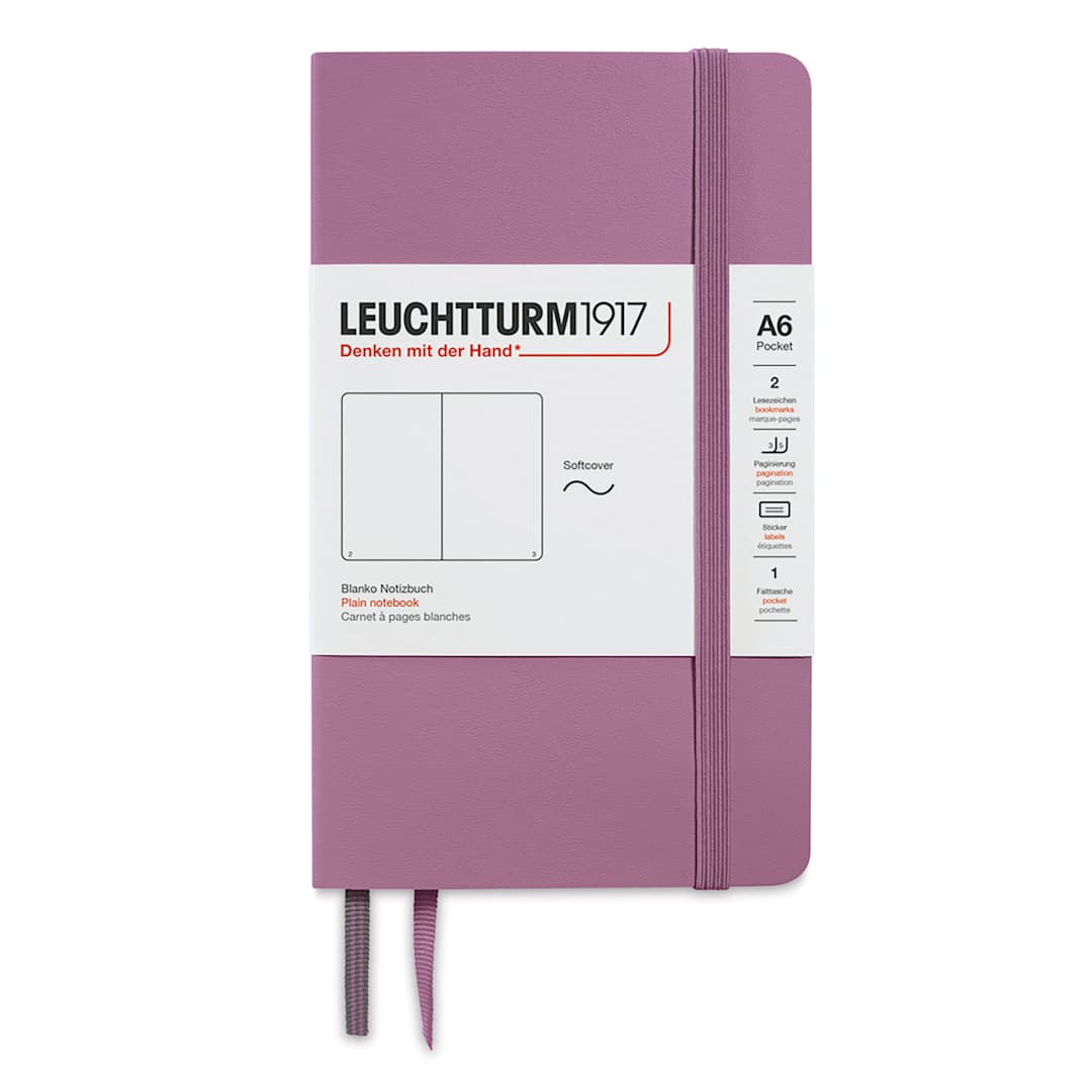 Open in modal - Leuchtturm1917 Blank Softcover Notebook - Dusty Rose, 3-1/2" x 6"