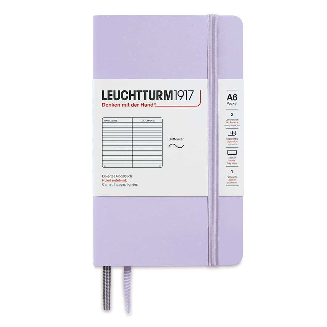 Open in modal - Leuchtturm1917 Ruled Softcover Notebook - Lilac, 3-1/2" x 6"