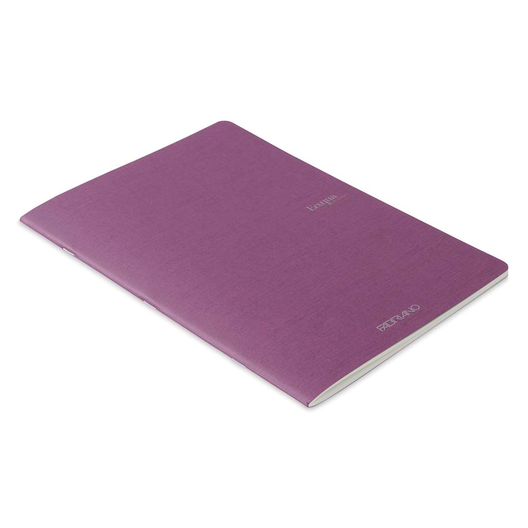 Open in modal - Fabriano EcoQua Staplebound Notebook - Wine, 11.7" x 8.3", Blank (side view)
