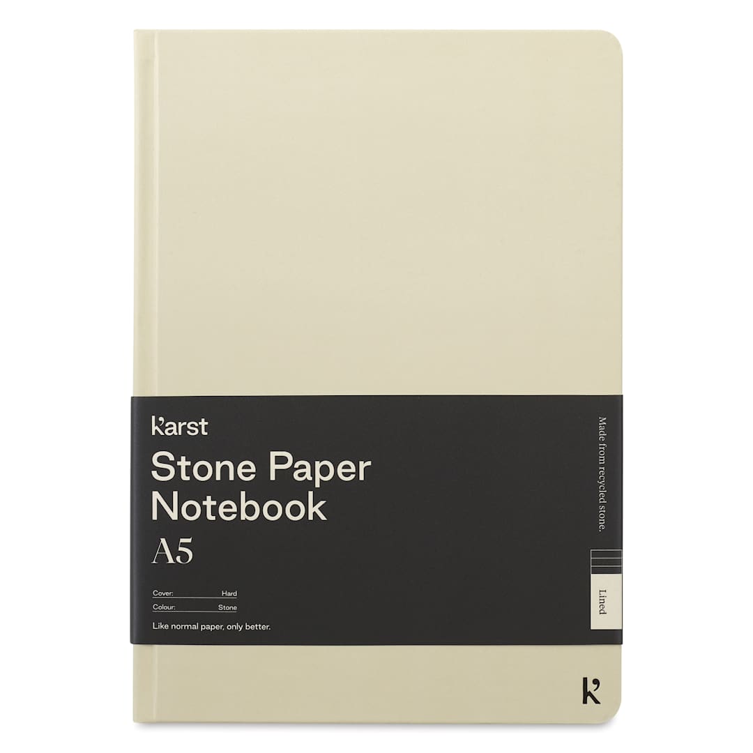 Open in modal - Karst Stone Paper Notebook - Stone, A5, Lined, front