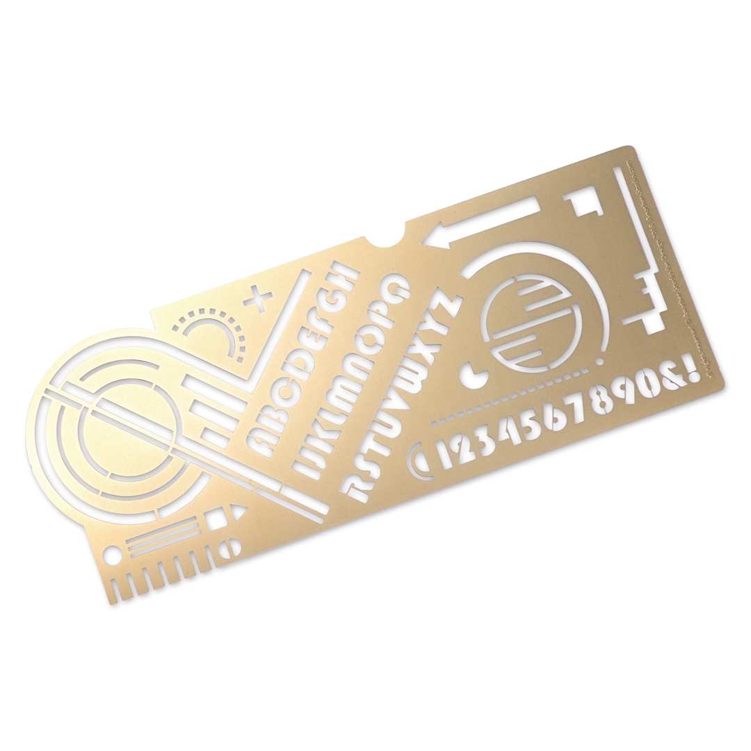 Open in modal - Another Studio Brass Stencil - Bauhaus