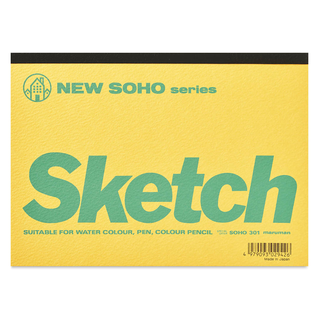 Open in modal - Maruman New Soho Sketch Pad - B6, 4.9" x 6.8", 70 Sheets, front