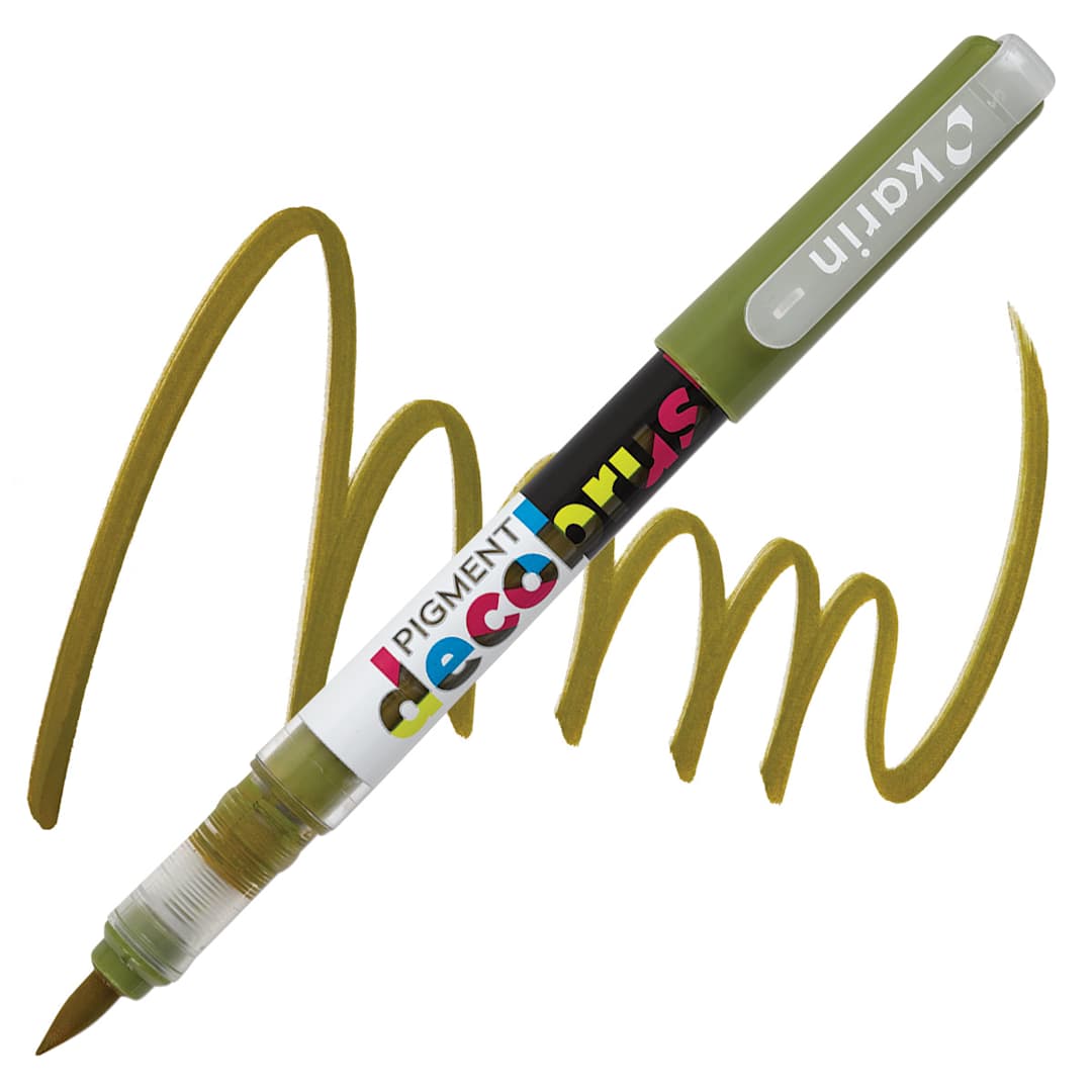 Open in modal - Karin Pigment Decobrush Marker - Curry marker and swatch