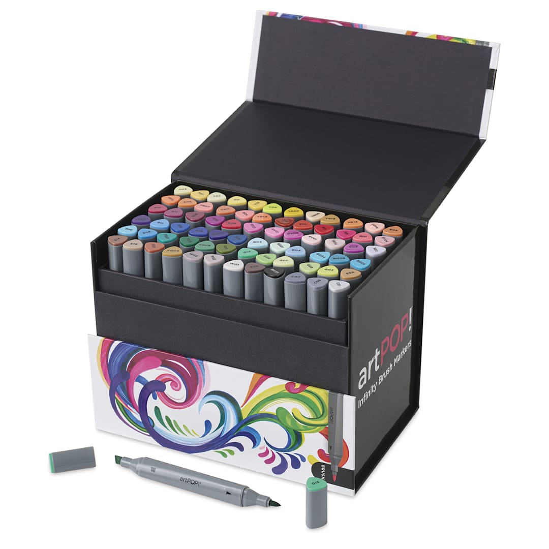 Open in modal - artPOP! Infinity Brush Marker Set - Set of 72, Assorted, marker with packaging