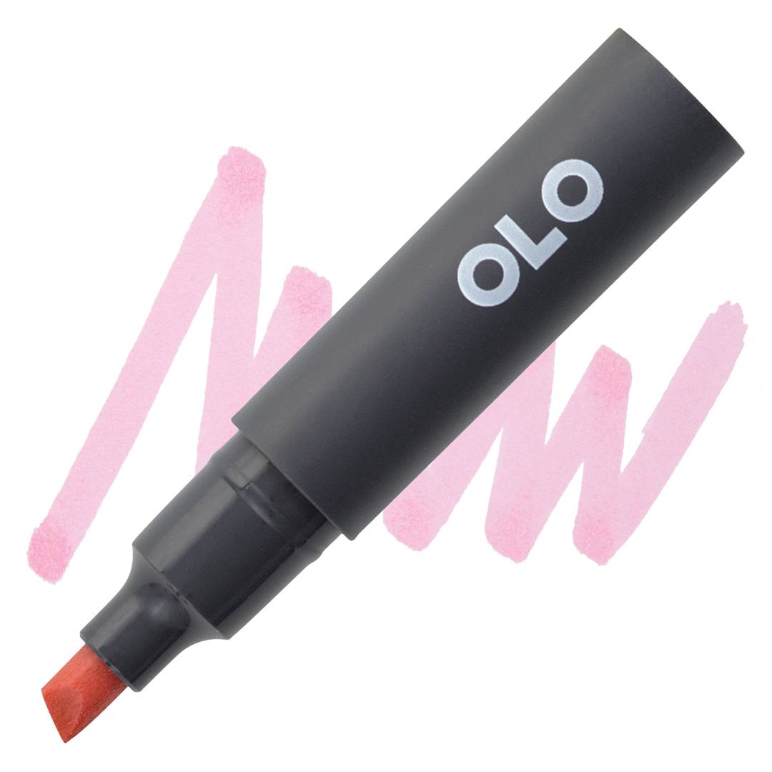 Open in modal - Olo Chisel-Tip Half Marker - R5.3 Dusty Rose marker and swatch