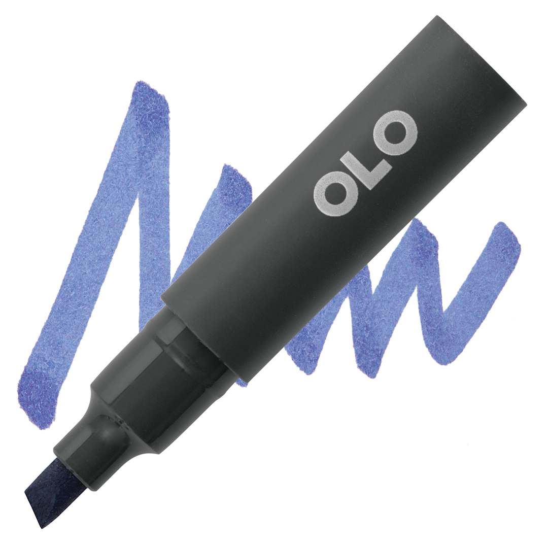 Open in modal - Olo Chisel-Tip Half Marker - B4.6 Blueberry marker and swatch