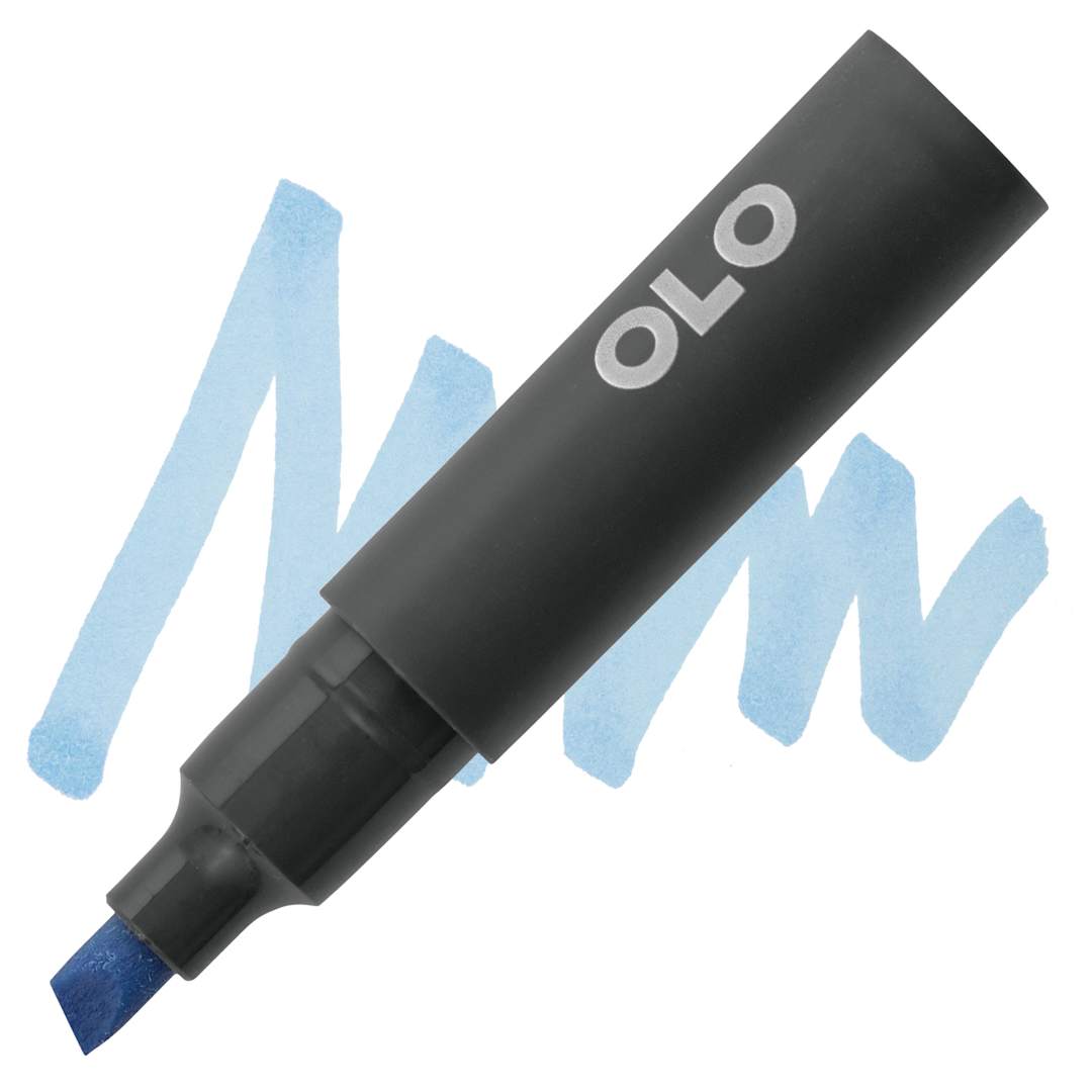 Open in modal - Olo Chisel Tip Half-Marker - B4.3 Vintage Blue - marker and swatch
