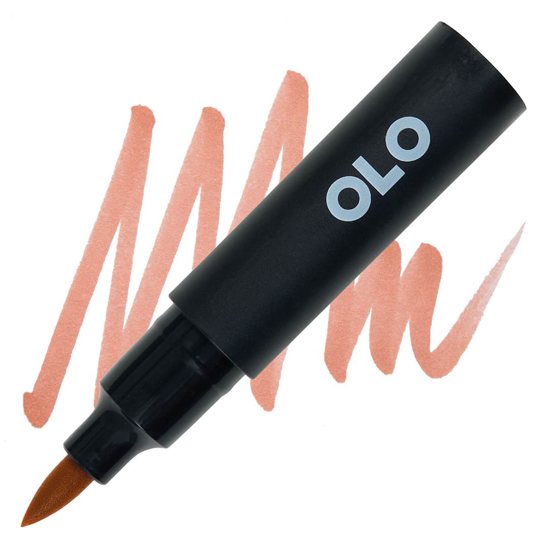 Open in modal - Olo Brush-Tip Half Marker - OR3.4 Latte marker and swatch
