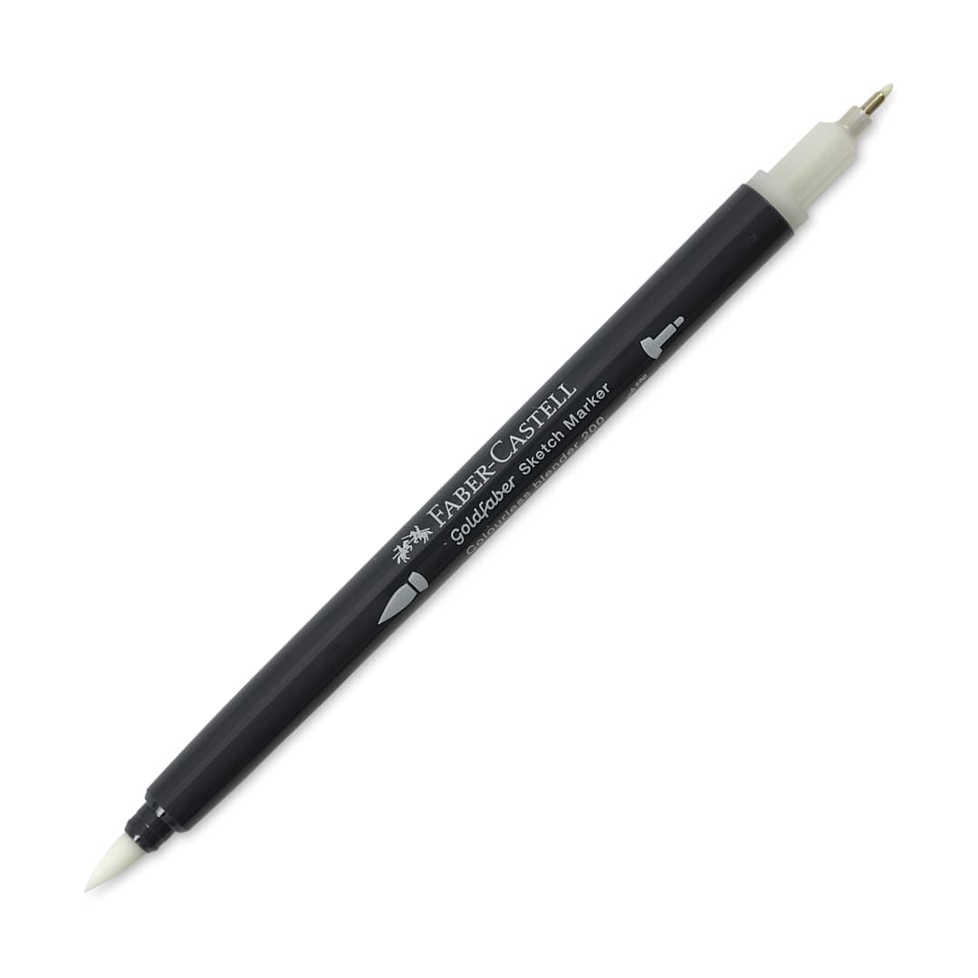 Open in modal - Faber-Castell Goldfaber Sketch Dual-Tip Marker - 200 Colorless Blender, caps off