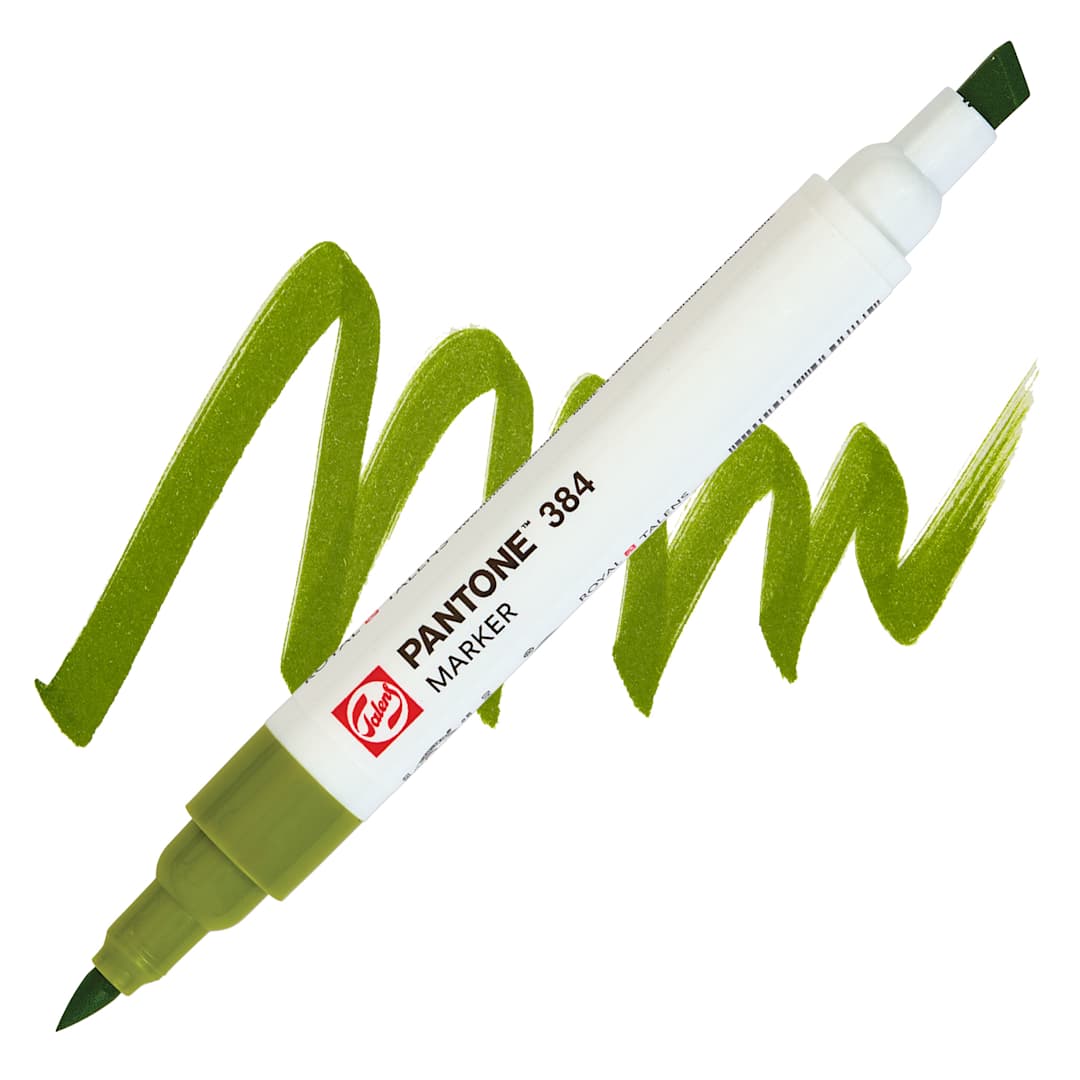 Open in modal - Pantone Dual Tip Marker - 384, swatch and marker