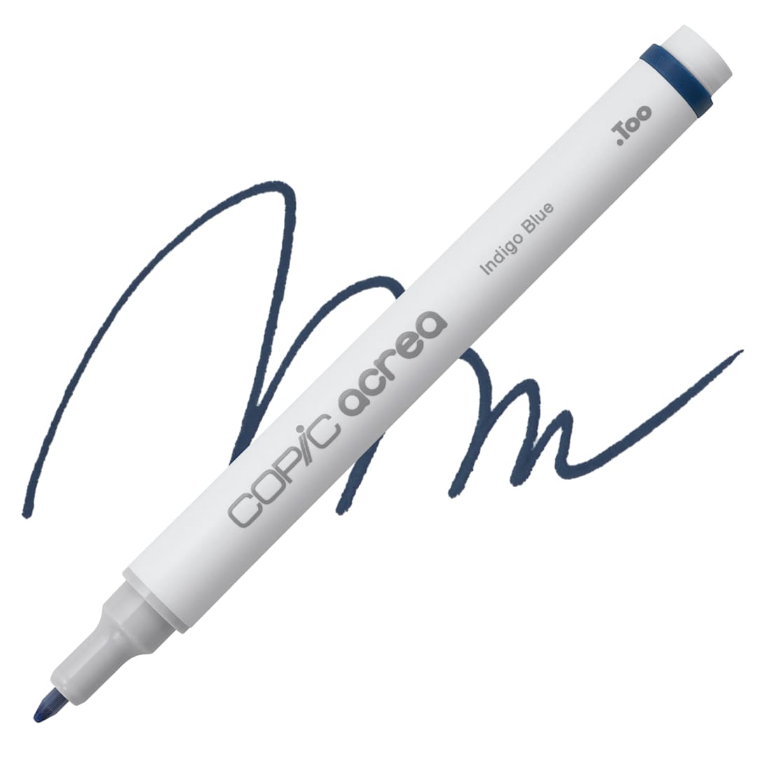Open in modal - Copic Acrea Paint Marker - Indigo Blue 024, marker and swatch