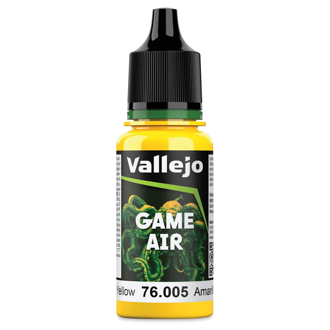 Open in modal - Vallejo Game Air Acrylic Airbrush Paint - Moon Yellow, 18 ml Bottle