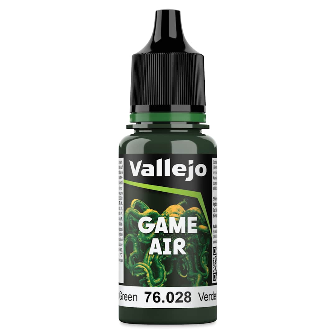 Open in modal - Vallejo Game Air Acrylic Airbrush Paint - Dark Green, 18 ml Bottle
