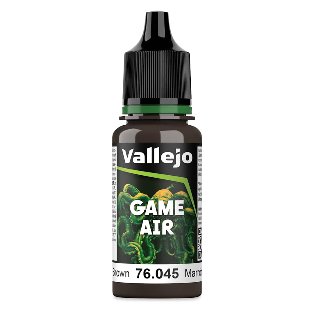 Open in modal - Vallejo Game Air Acrylic Airbrush Paint - Charred Brown, 18 ml Bottle