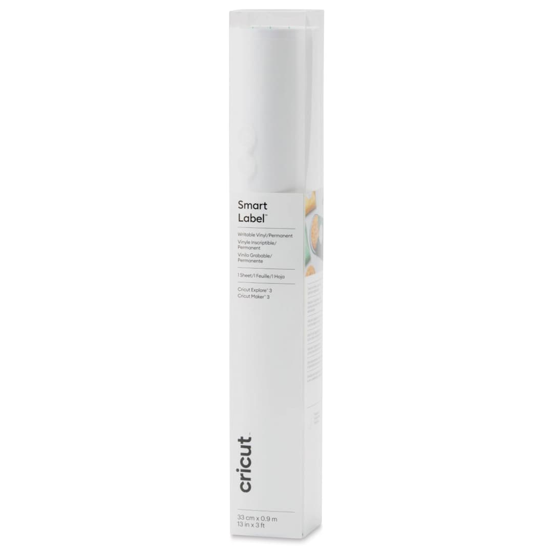 Open in modal - Cricut Permanent Smart Label Writable Vinyl - Transparent, 13" x 3 ft, Roll inside of the packaging