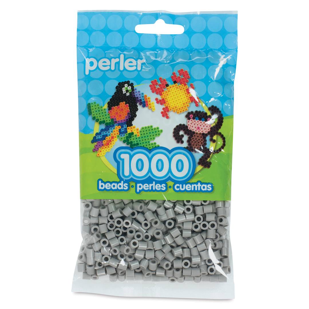 Open in modal - Perler Fused Bead Bag - Grey, Pkg of 1000 - front of packaging