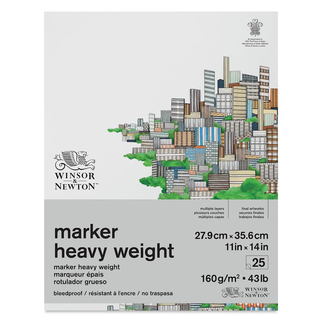 Open in modal - Winsor & Newton Heavyweight Marker Pad - 11" x 14"