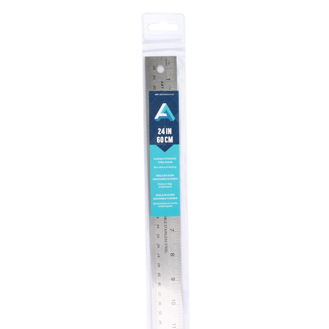 Open in modal - Art Alternatives Flexible Stainless Steel Ruler - 24"