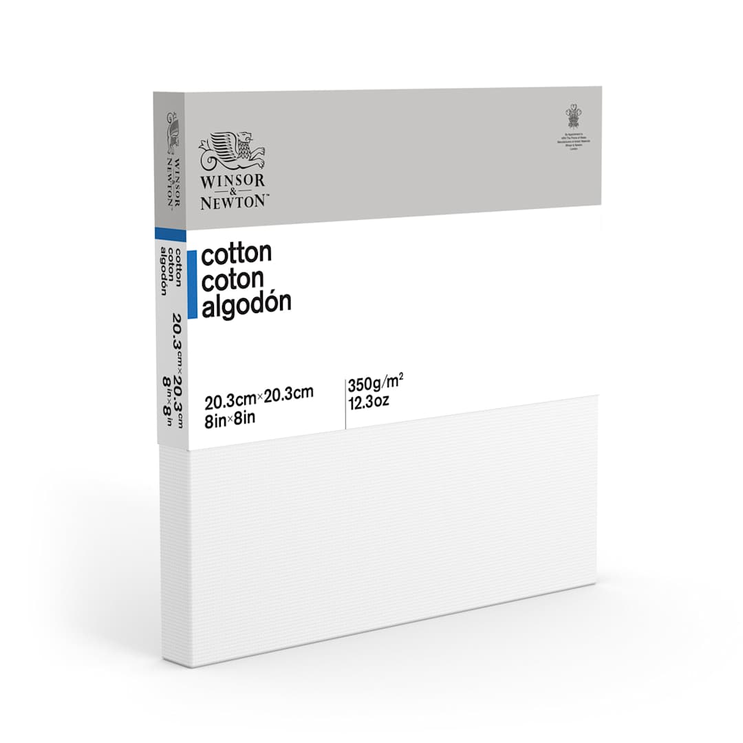 Open in modal - Winsor & Newton Classic Cotton Stretched Canvas, Traditional .75 Profile, 8 in x 8 in