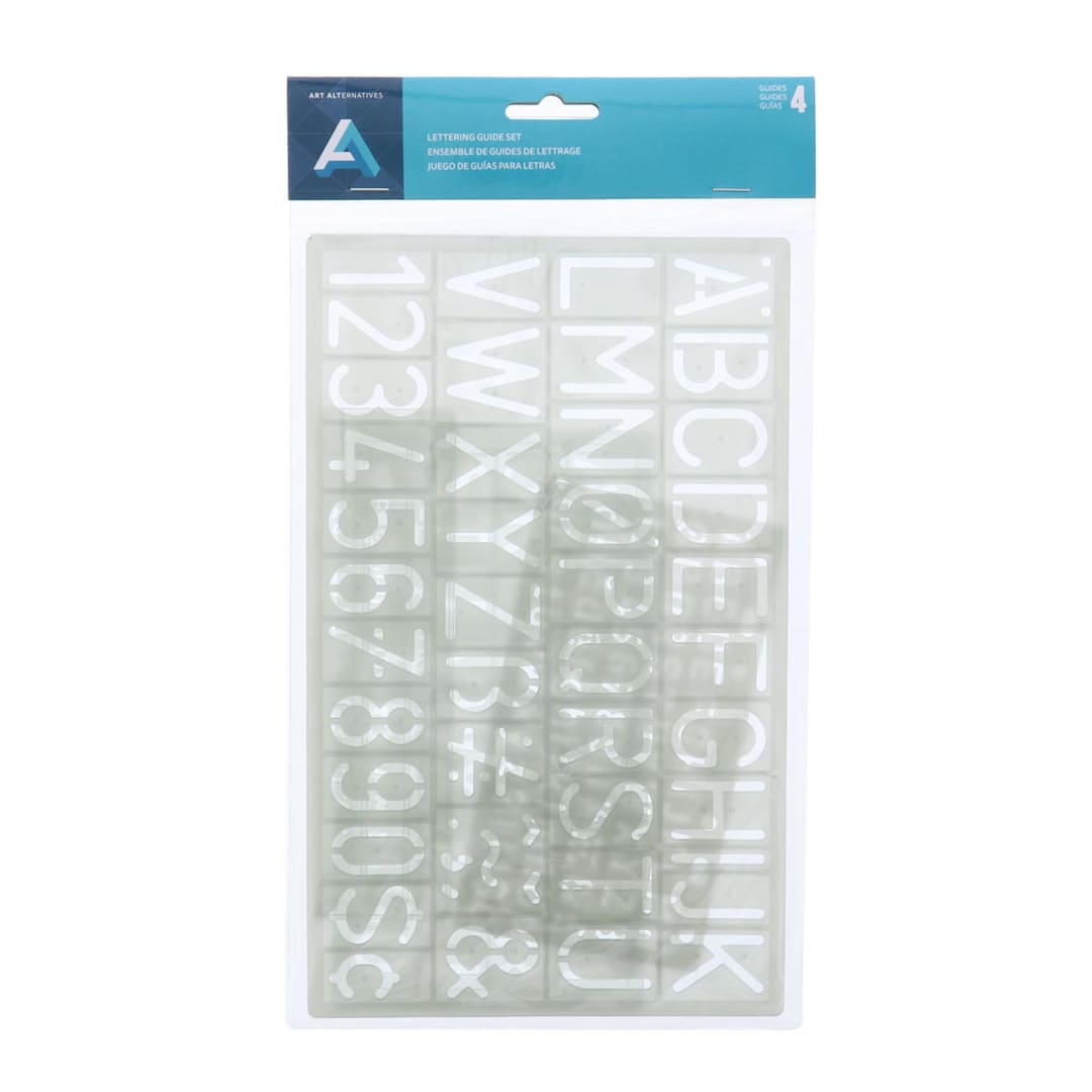 Open in modal - Art Alternatives Lettering Guide Set, 4 Pieces