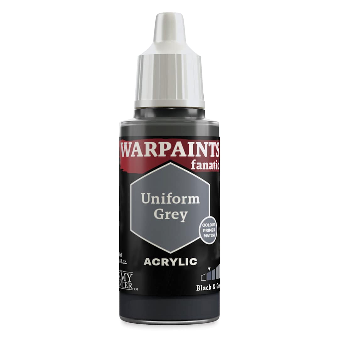 Open in modal - The Army Painter Warpaint Fanatics Acrylic Paint - Uniform Grey, 18 ml Bottle