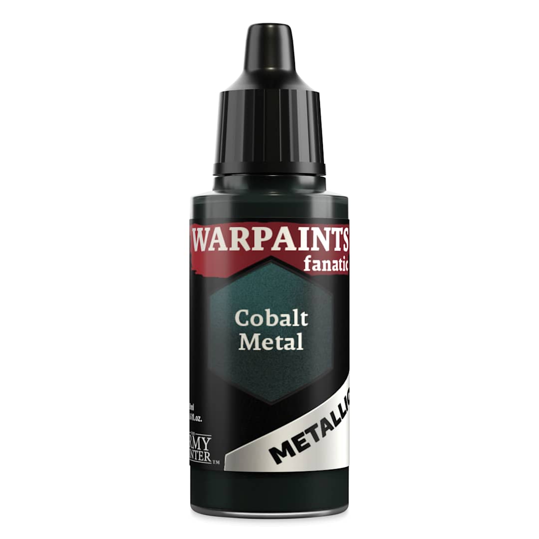 Open in modal - The Army Painter Warpaint Fanatics Acrylic Paint - Metallic Cobalt Metal, 18 ml Bottle