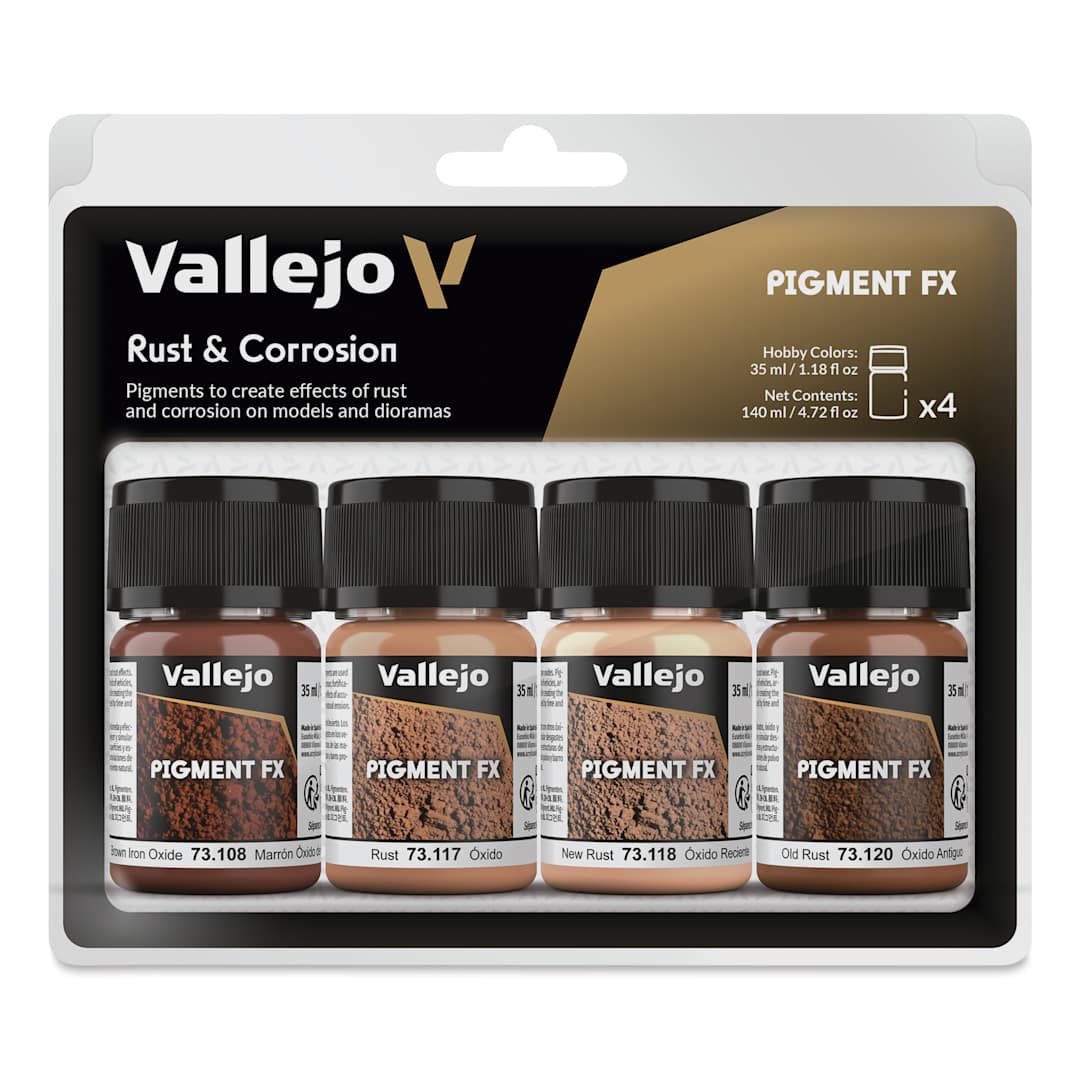Open in modal - Vallejo Pigment FX Set - Set of 4, Rust and Corrosion, 35 ml front of package