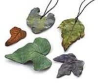 Open in modal - paper clay leaves