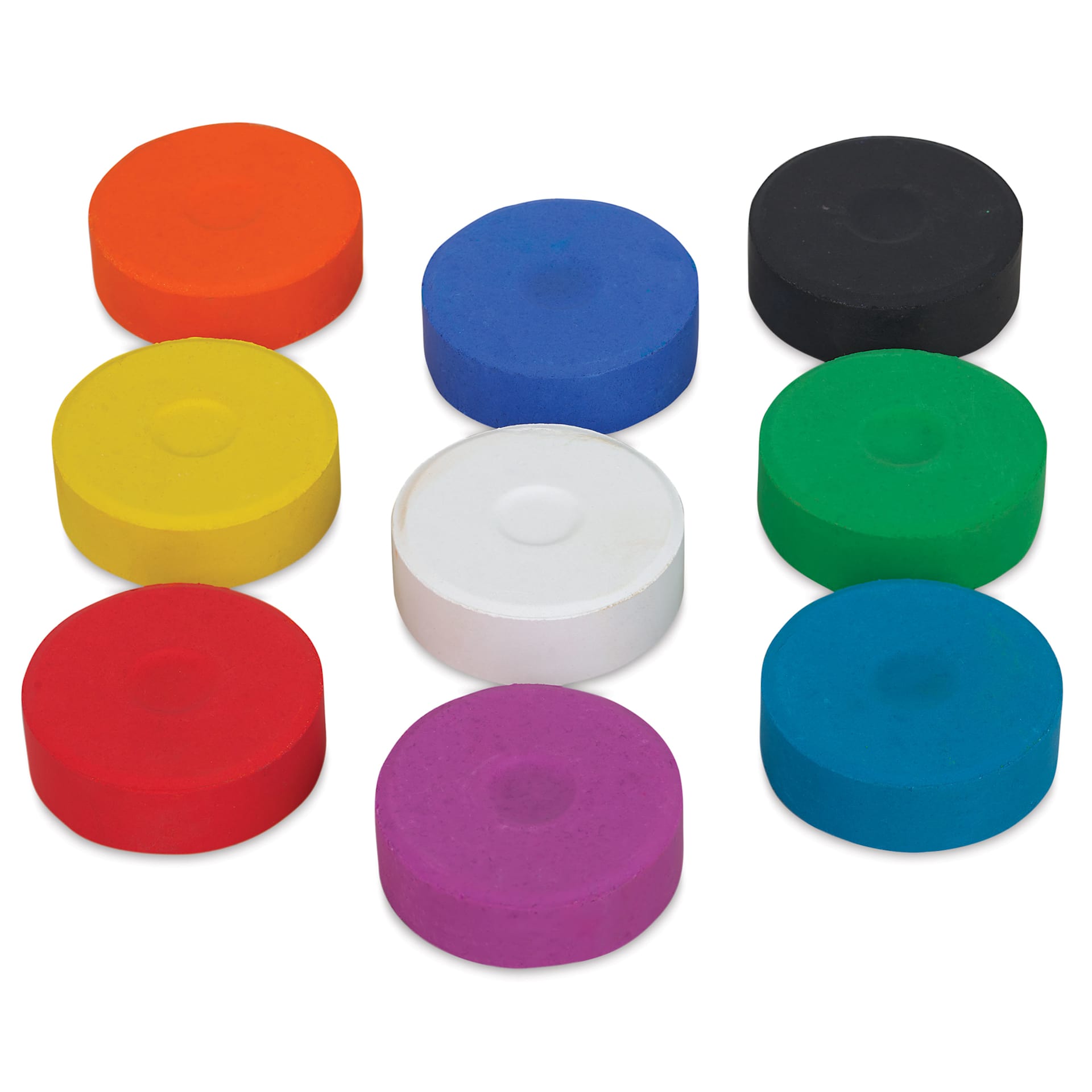 Blick Essentials Tempera Cakes - Set of 9, Large, Assorted Color, out of packaging Blick Essentials Tempera Cakes - Set of 9, Large, Assorted Color, out of packaging
