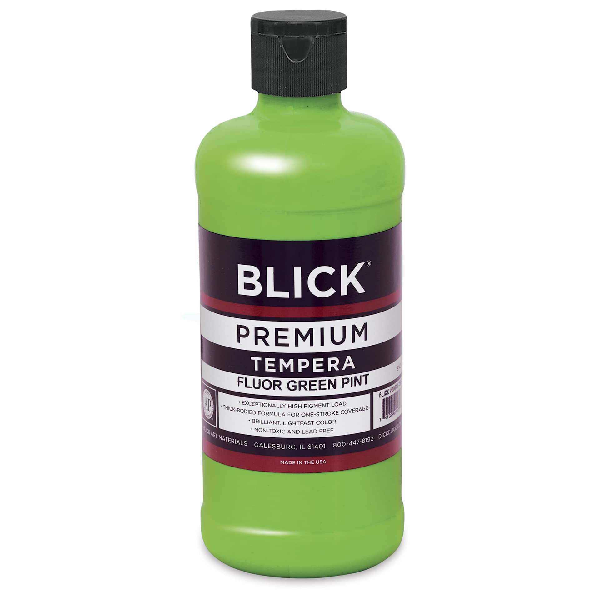 Blick Premium Grade Tempera - Fluorescent Green, Pint
