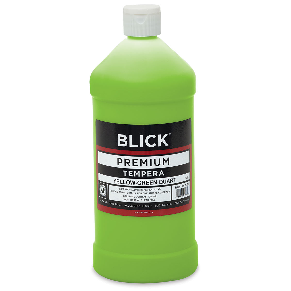 Blick Premium Grade Tempera - Yellow-Green, Quart