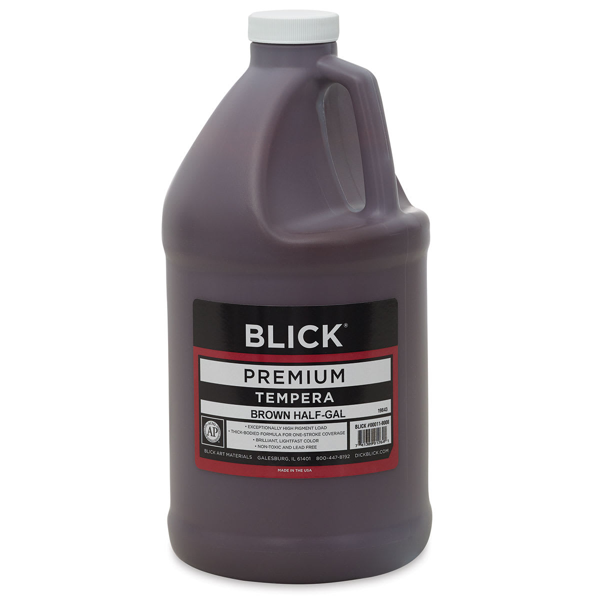 Blick Premium Grade Tempera - Brown, Half Gallon Blick Premium Grade Tempera - Brown, Half Gallon