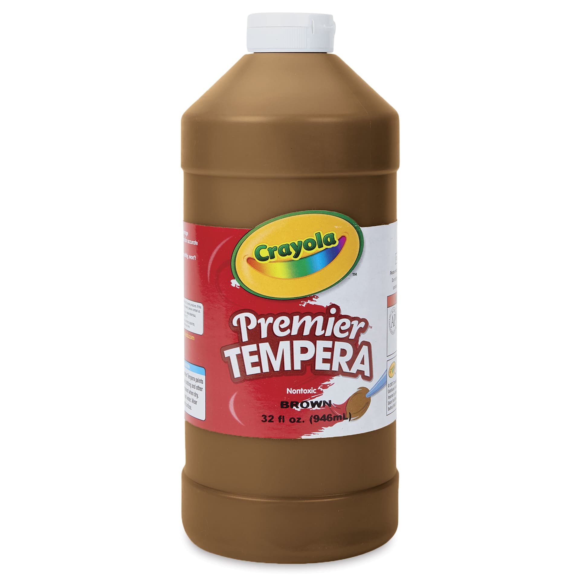 Crayola Premier Tempera - Brown, 32 oz bottle