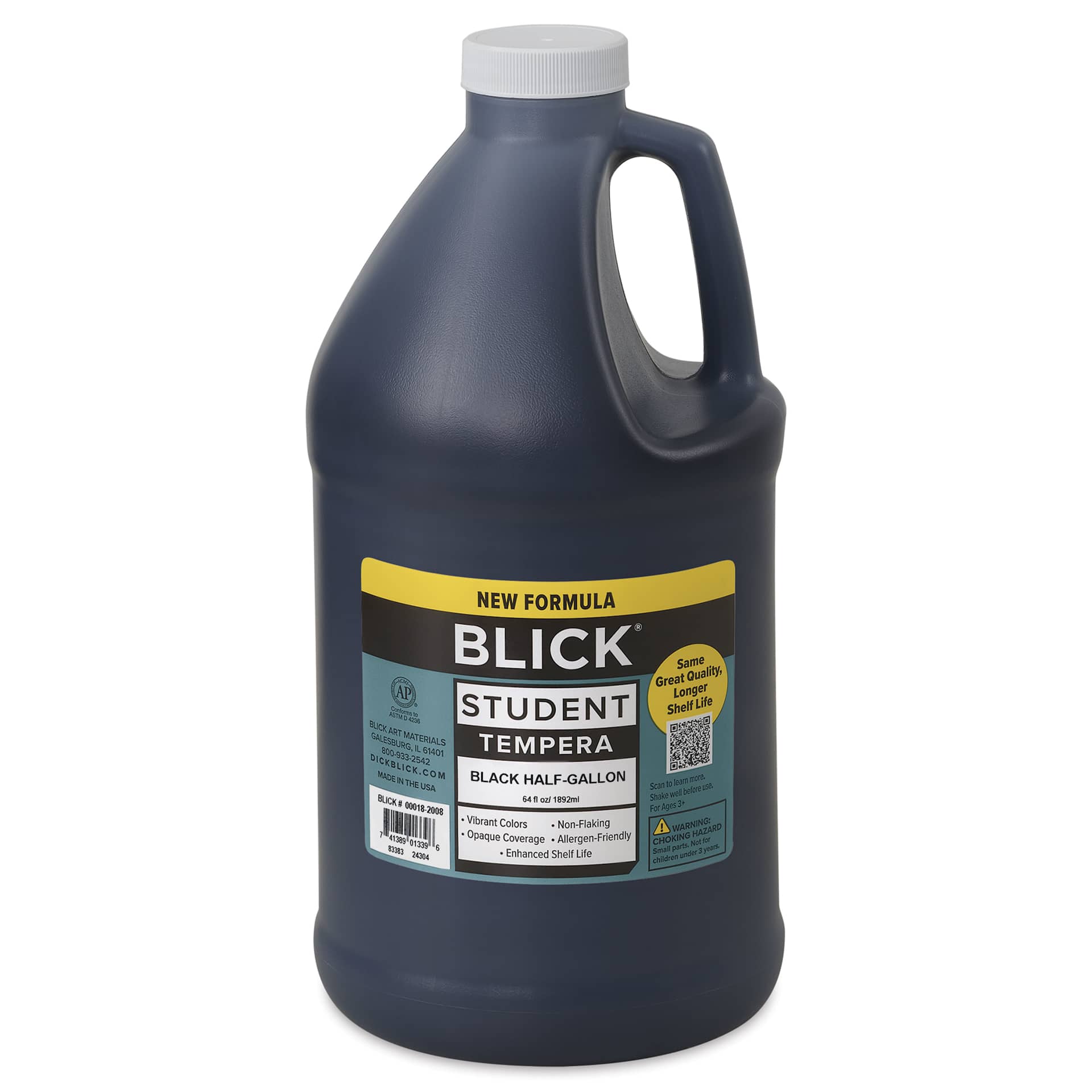 Blick Student Tempera Paint - Black, 64 oz bottle