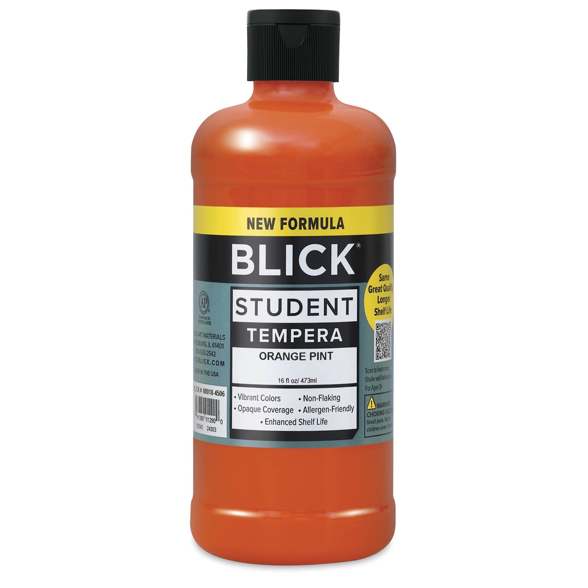 Blick Student Tempera Paint - Orange, 16 oz bottle