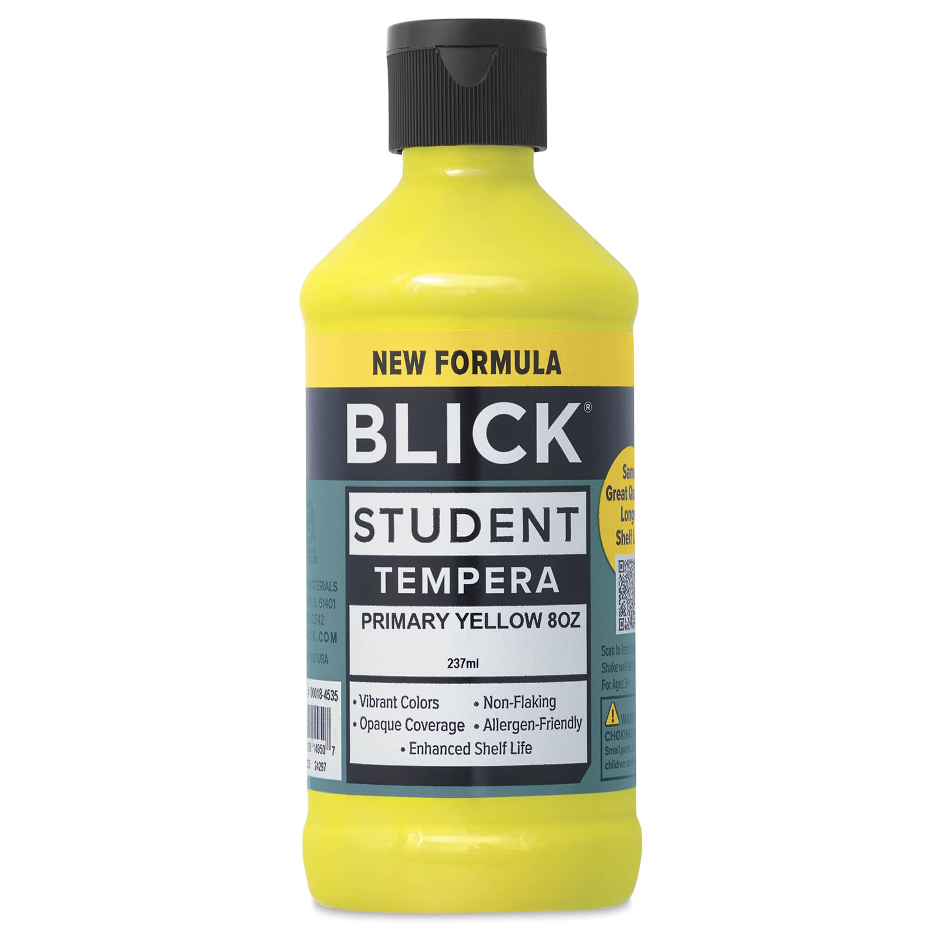 Blick Student Tempera Paint - Primary Yellow, 8 oz bottle